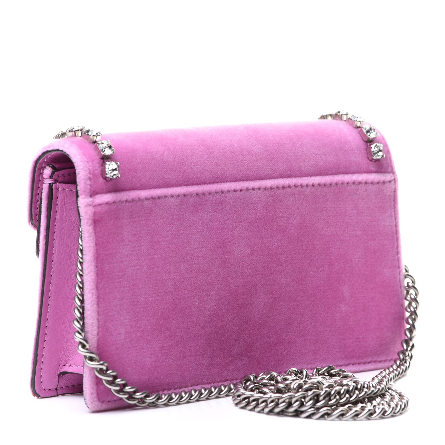 Velvet Crystal Super Mini Dionysus Shoulder Bag Malva