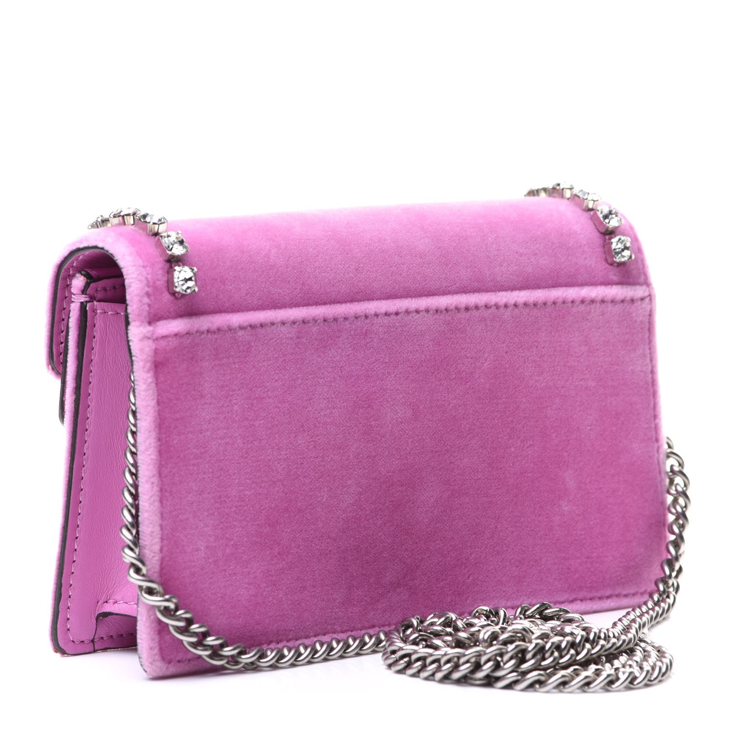 Gucci Velvet Crystal Super Mini Dionysus Shoulder Bag Malva 3 of 11