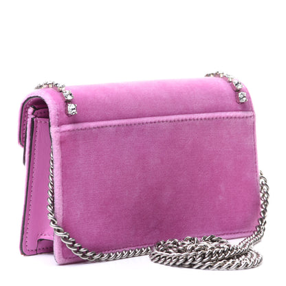 Gucci Velvet Crystal Super Mini Dionysus Shoulder Bag Malva 3 of 11