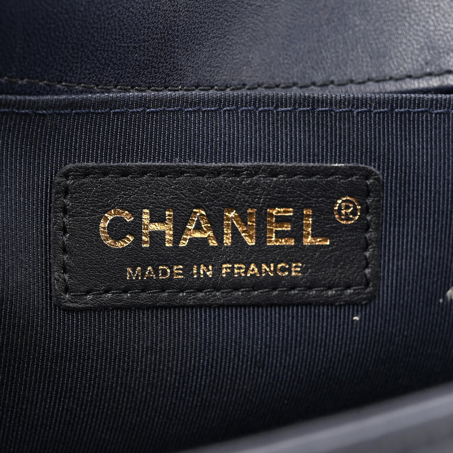 Lambskin Quilted Medium Boy Flap Dark Navy