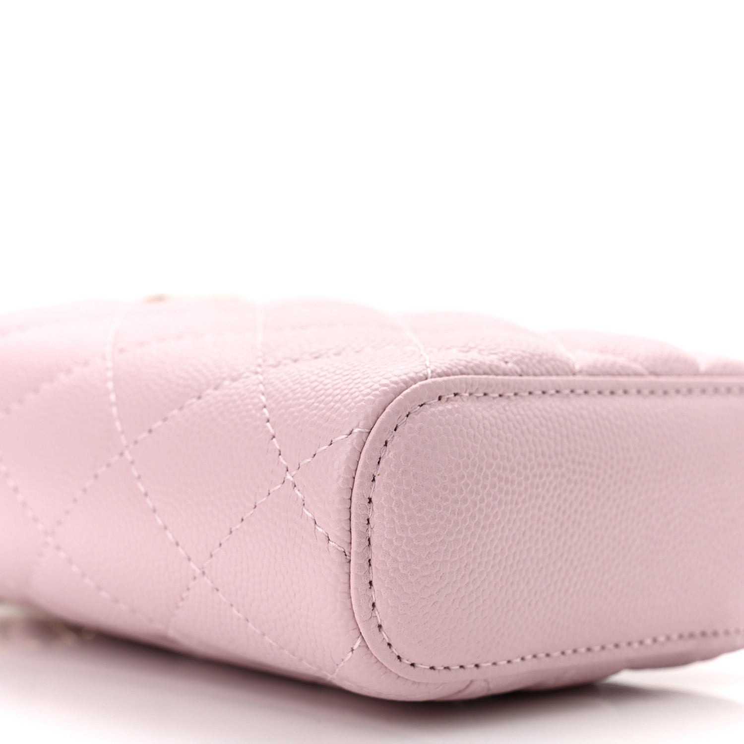 Chanel Caviar Quilted Vertical Coco Beauty Vanity Case With Chain Pale Pink 8 of 11