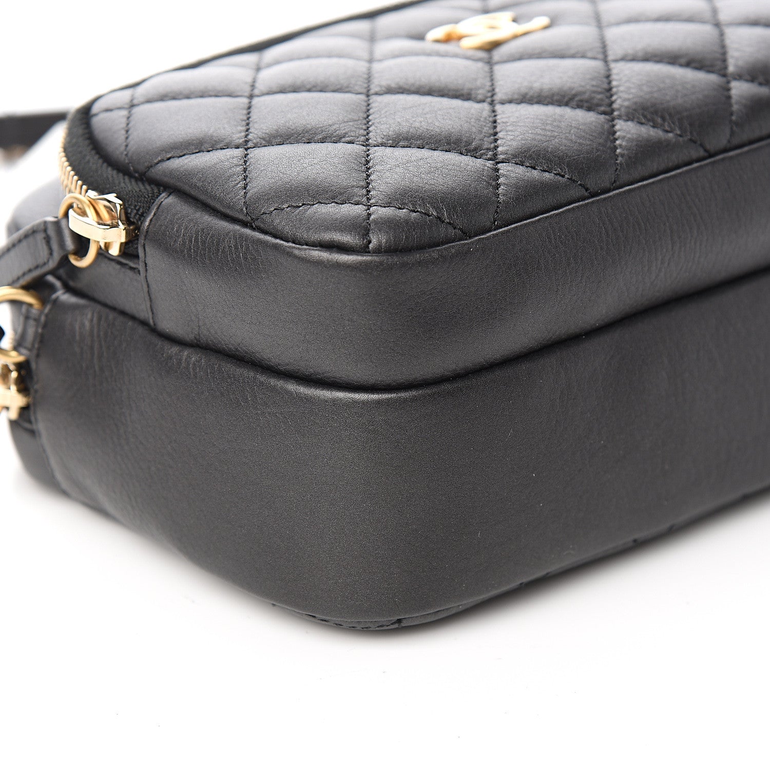 Chanel Calfskin Quilted Day Trips Camera Case Black 8 of 11