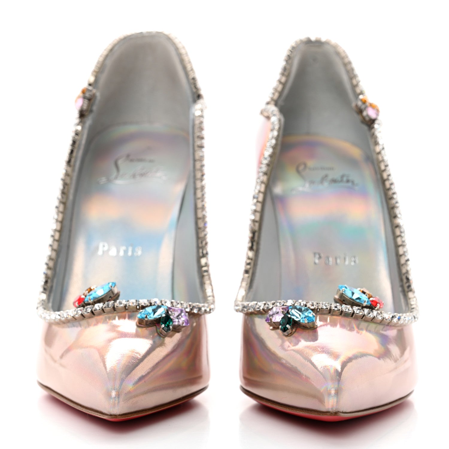 Christian Louboutin Patent Psychic Chick Queen 100 Pumps 36.5 Iridescent 2 of 7