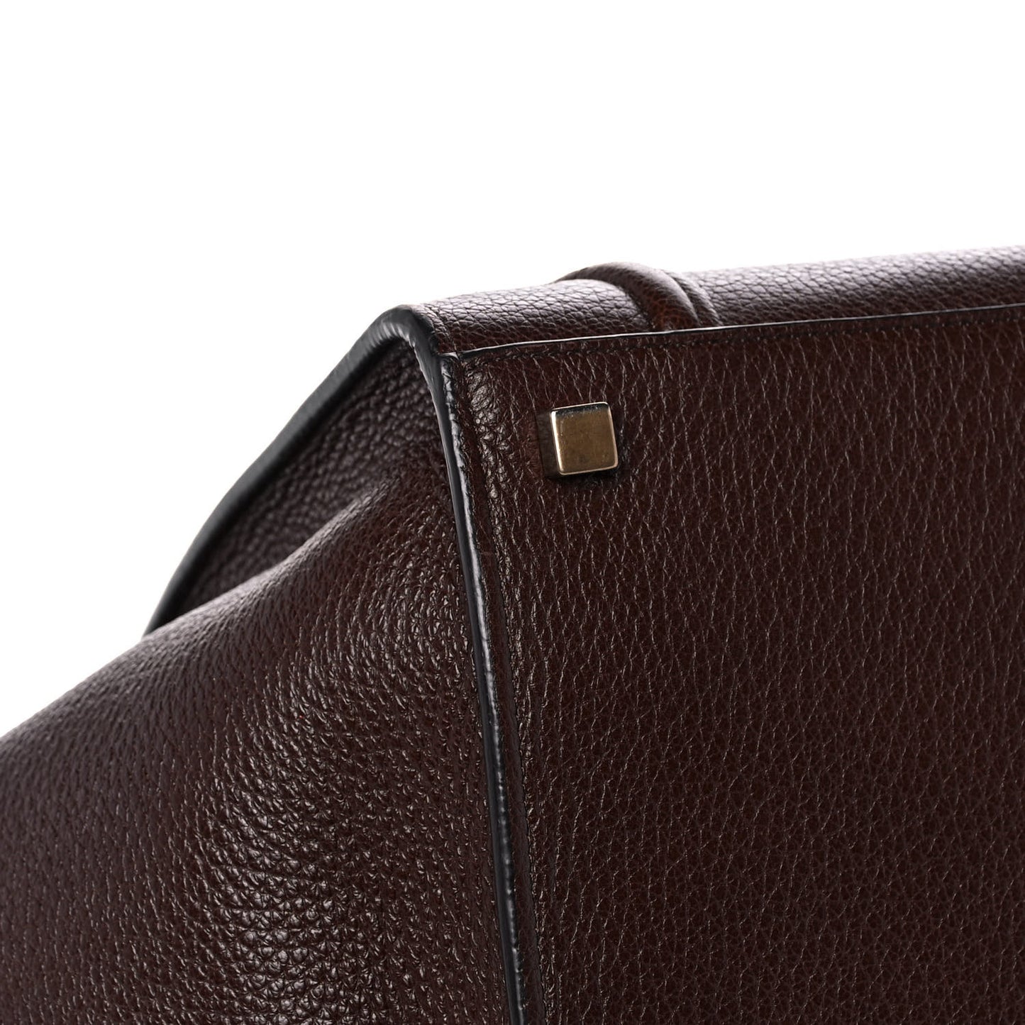 Drummed Calfskin Medium Phantom Luggage Brown