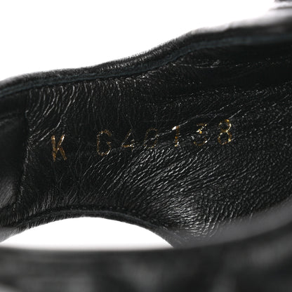 Chanel Lambskin Velcro CC Pearl Bow Dad Sandals 39 Black 9 of 12