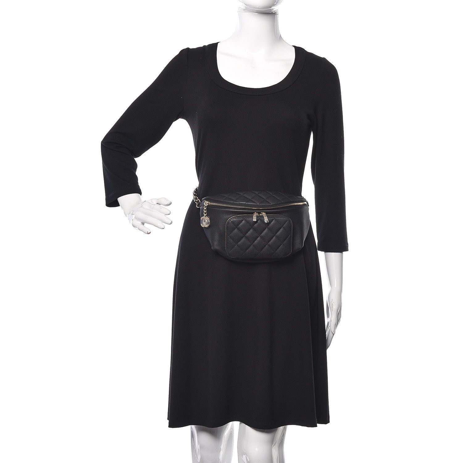 Chanel Caviar Quilted Business Affinity Waist Belt Bag Black 2 of 11