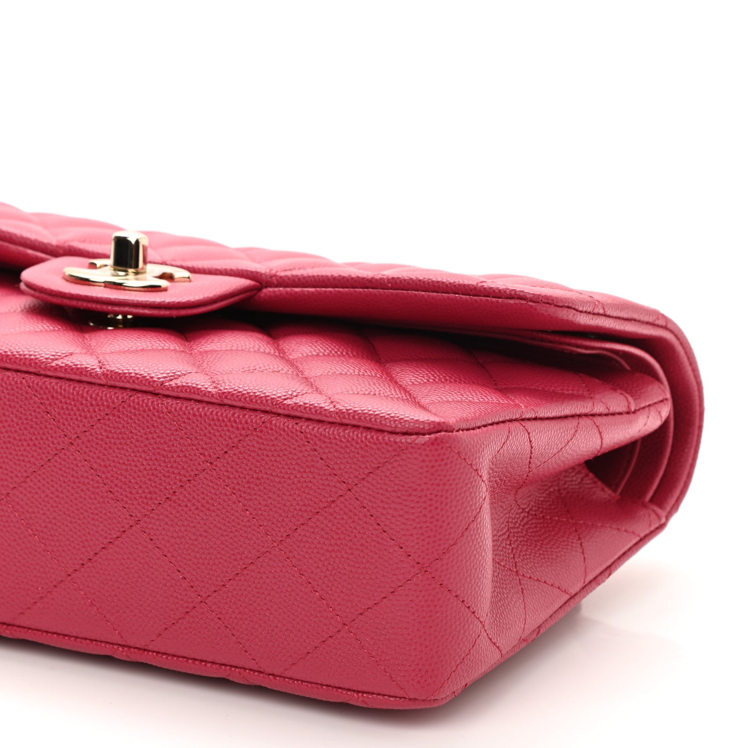 Chanel Caviar Quilted Small Double Flap Dark Pink 10 of 11