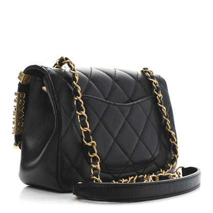 Chanel Lambskin Enamel Strass Quilted Mini Paris Monaco Flap Black 3 of 11