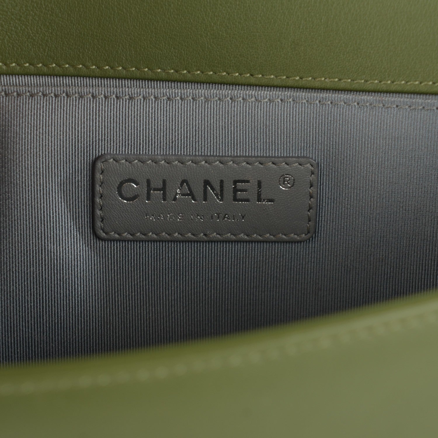 Chanel Calfskin Chevron Medium Boy Flap Green 6 of 8