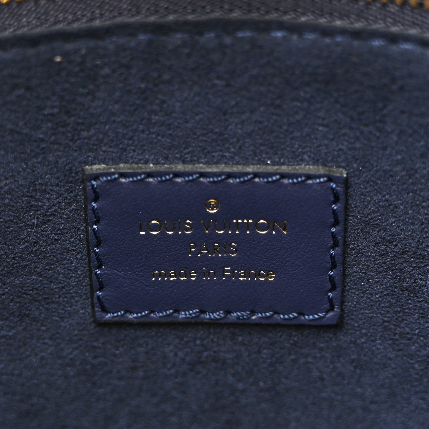 Calfskin Mahina Braided On My Side MM Navy