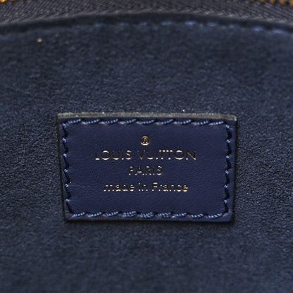 Louis Vuitton Calfskin Mahina Braided On My Side MM Navy 6 of 11
