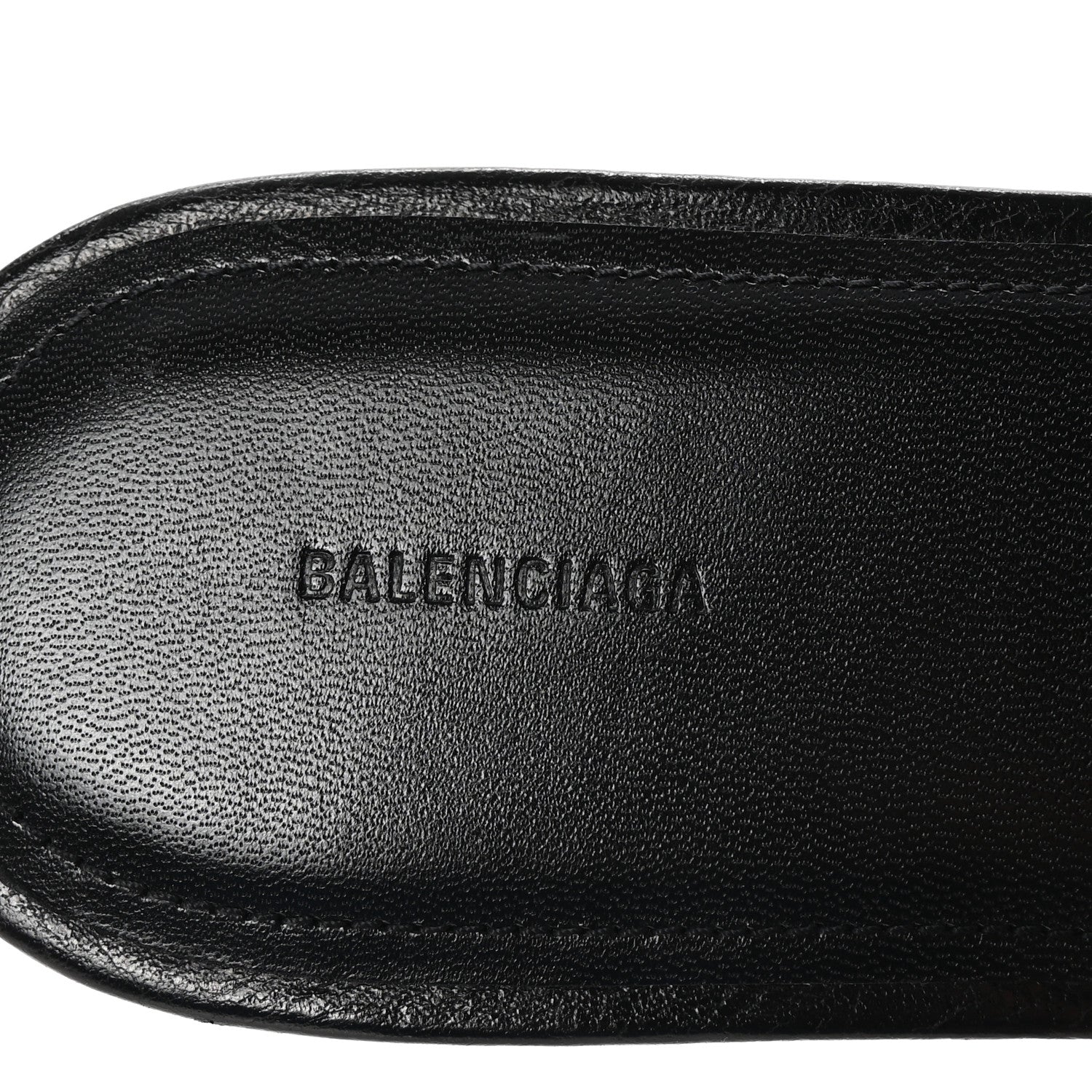 Balenciaga Agneau Arena Cagole Flat Slide Sandals 39 Black 8 of 10