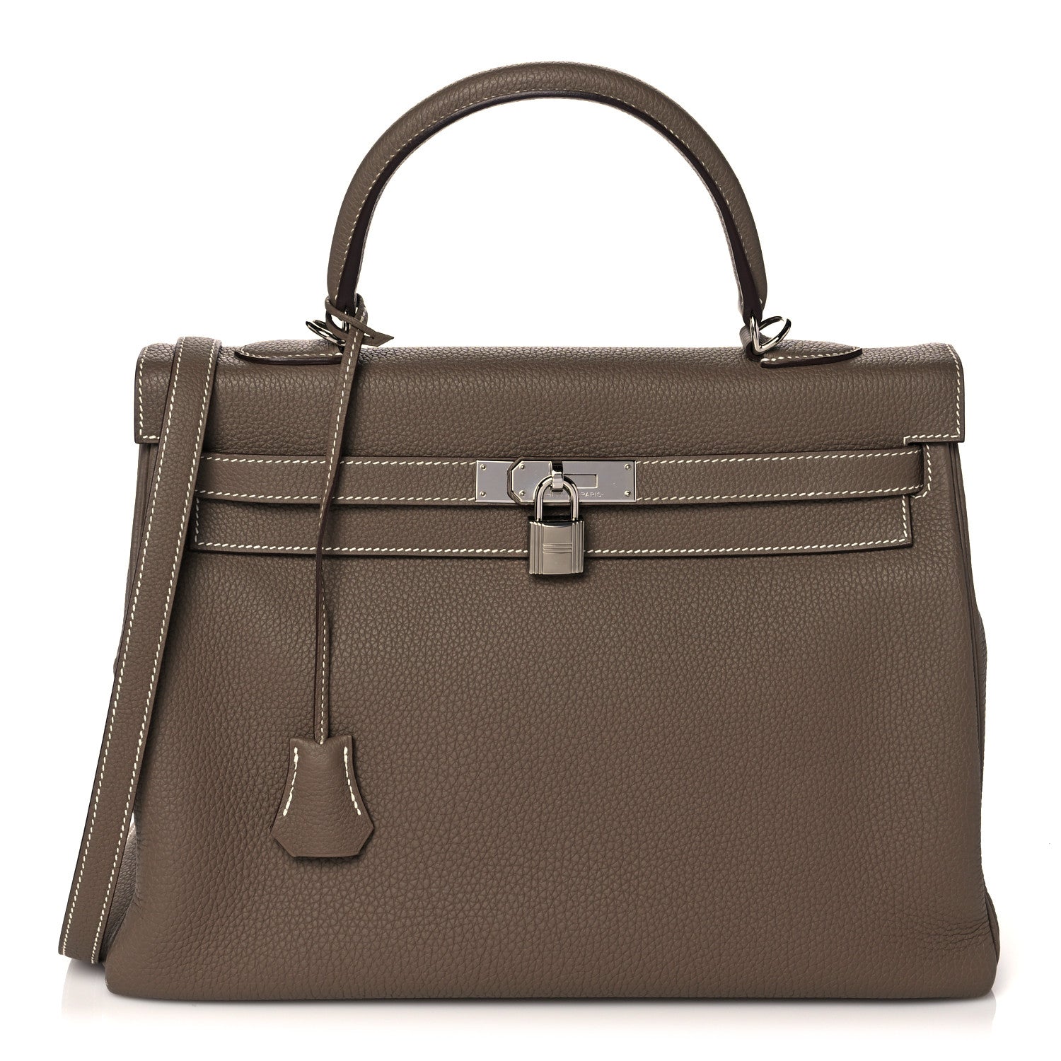 Hermes Togo Kelly Retourne 35 Etoupe 1 of 10