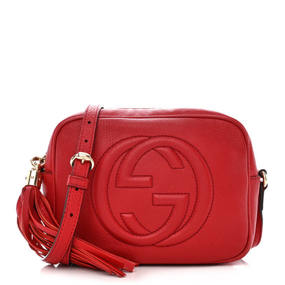 Gucci Pebbled Calfskin Small Soho Disco Bag Tabasco Red 1 of 12