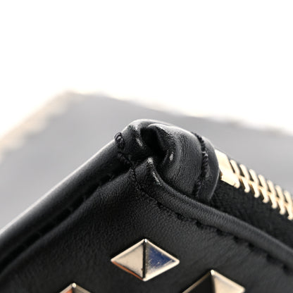 Valentino Garavani Vitello Large Rockstud Zip Wristlet Pouch Black 12 of 13
