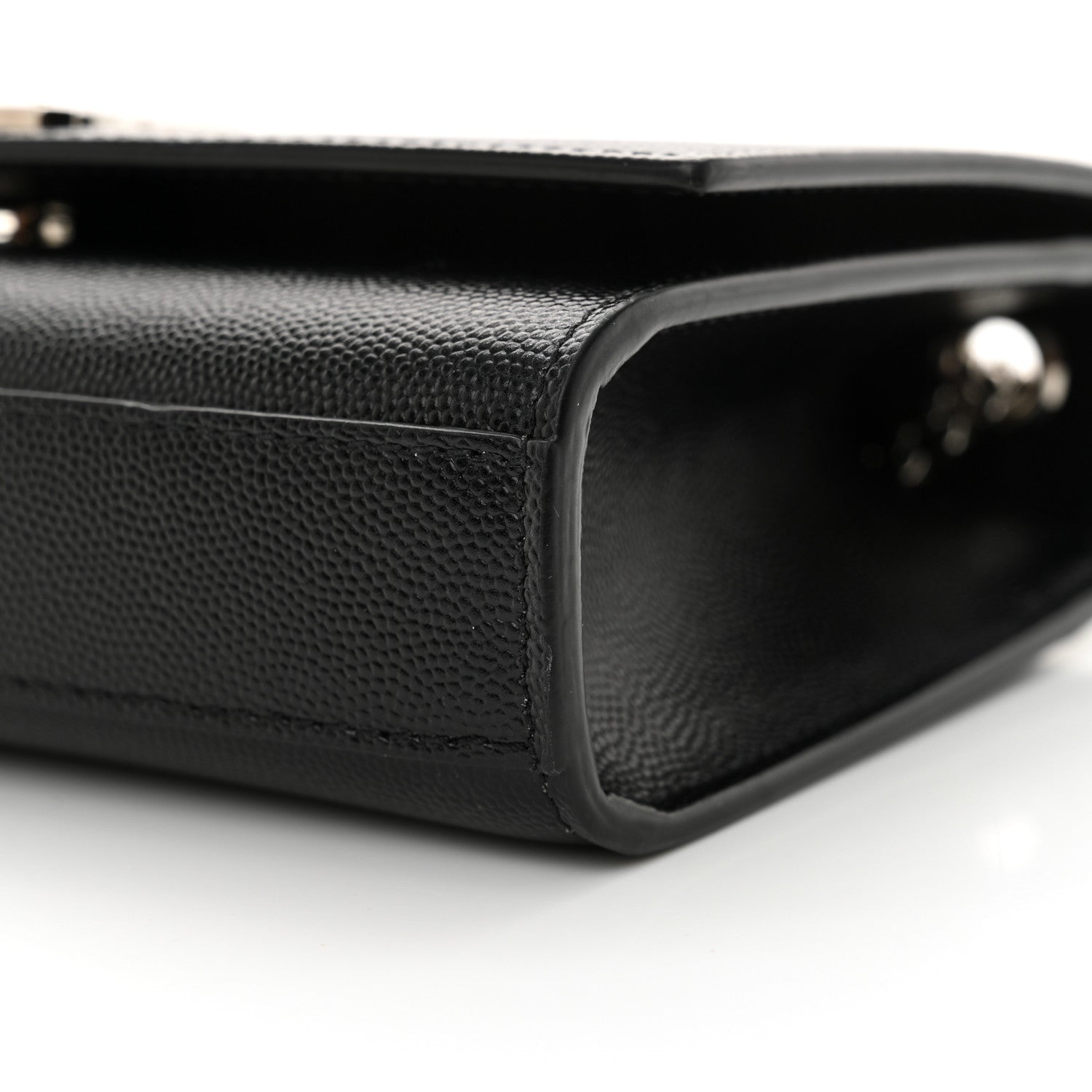 Saint Laurent Grain De Poudre Small Monogram Kate Satchel Black 10 of 10