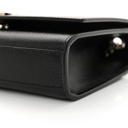 Saint Laurent Grain De Poudre Small Monogram Kate Satchel Black 10 of 10