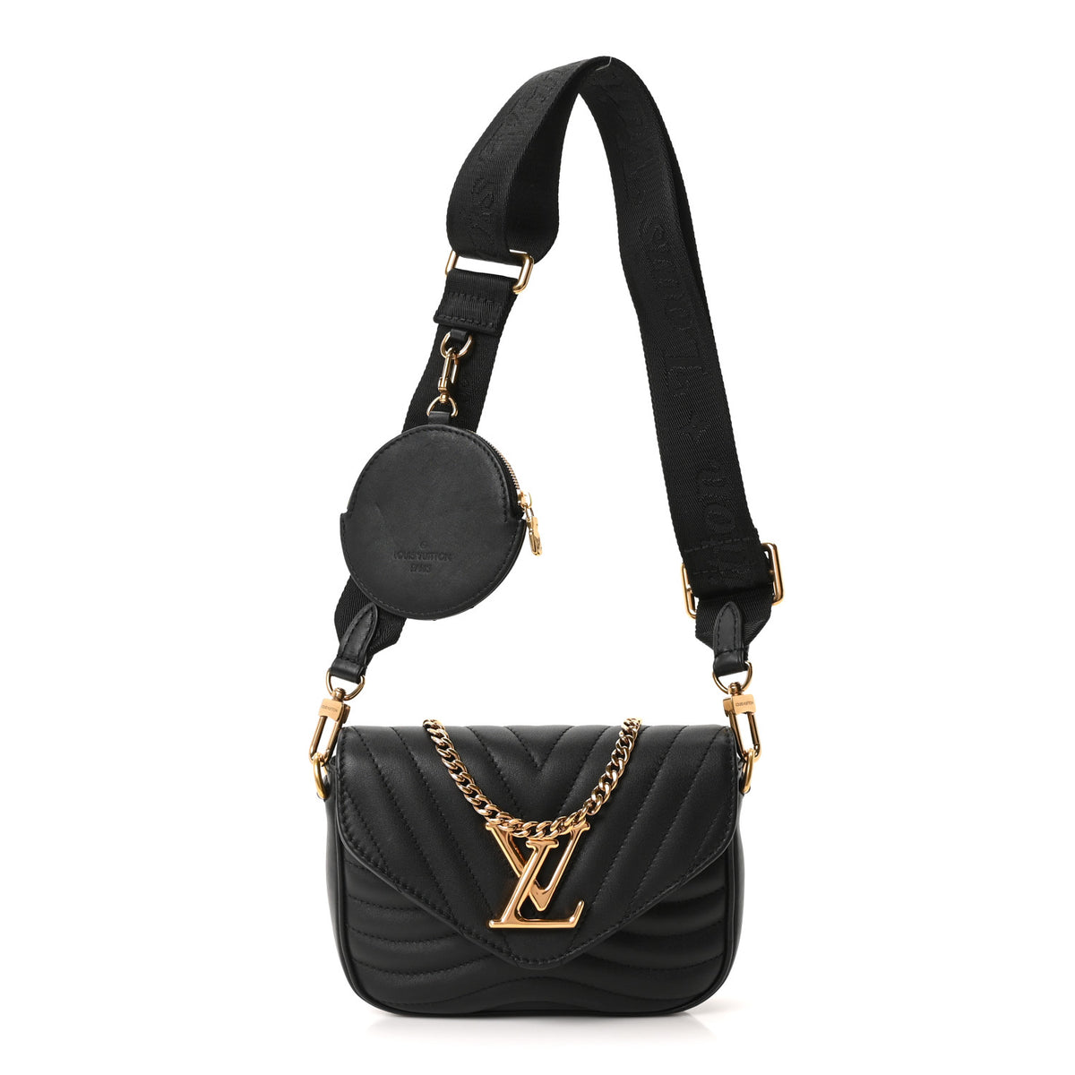 Louis Vuitton Calfskin New Wave Multi Pochette Black 1 of 9