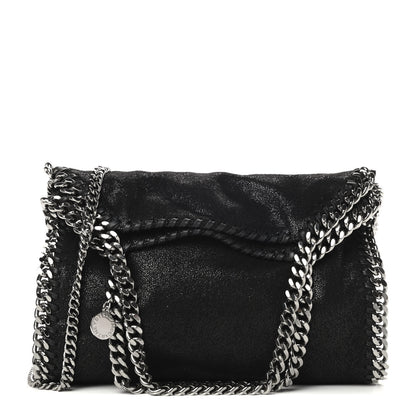 Stella McCartney Shaggy Deer Mini Falabella Fold Over Tote Black 1 of 10