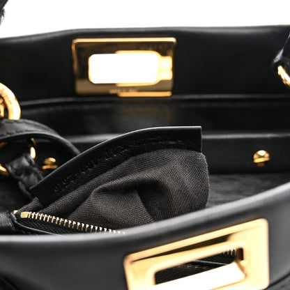 Fendi Nappa Mini Peekaboo Iconic Satchel Black 7 of 10