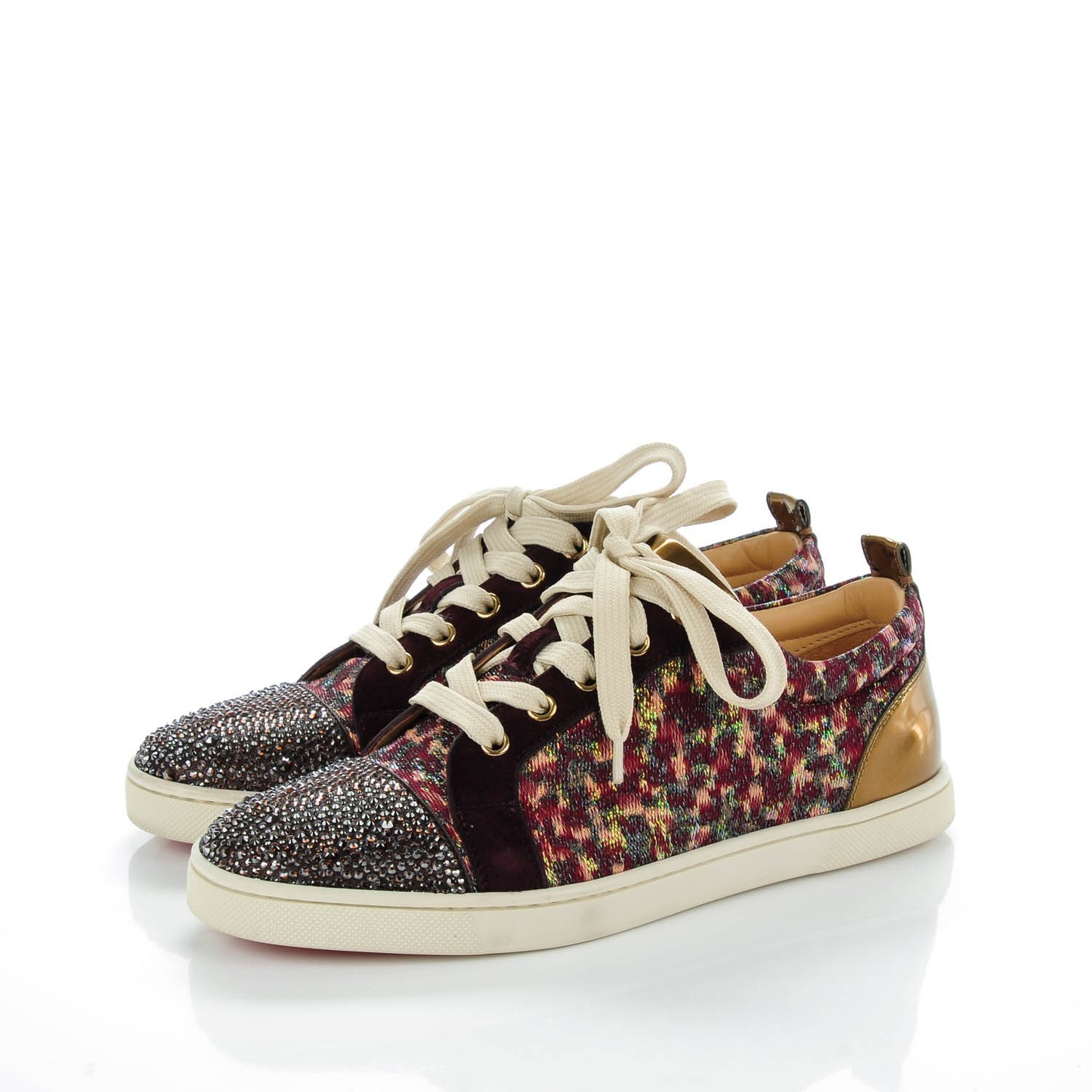 Metallic Fabric Suede Gondolastrass Sneakers 37.5 Version Bordeaux
