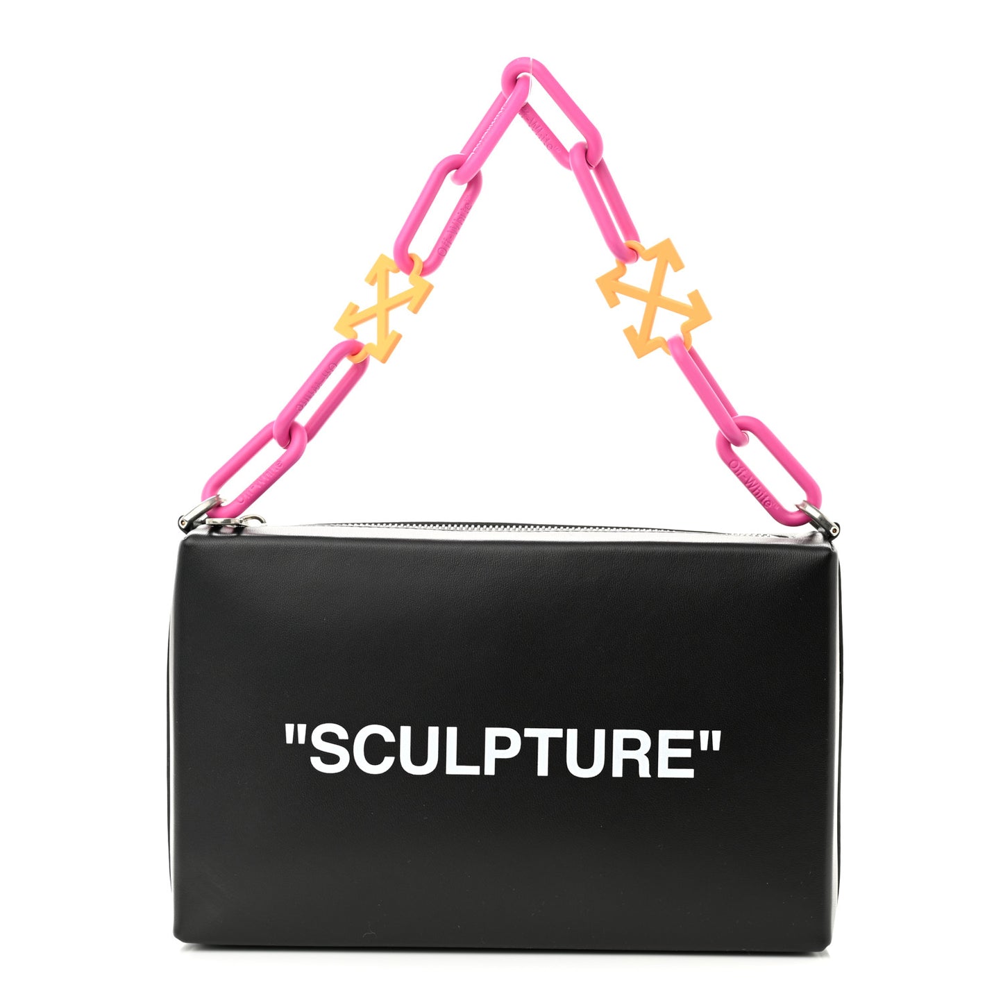 Calfskin Sculpture Pouch Bag Black