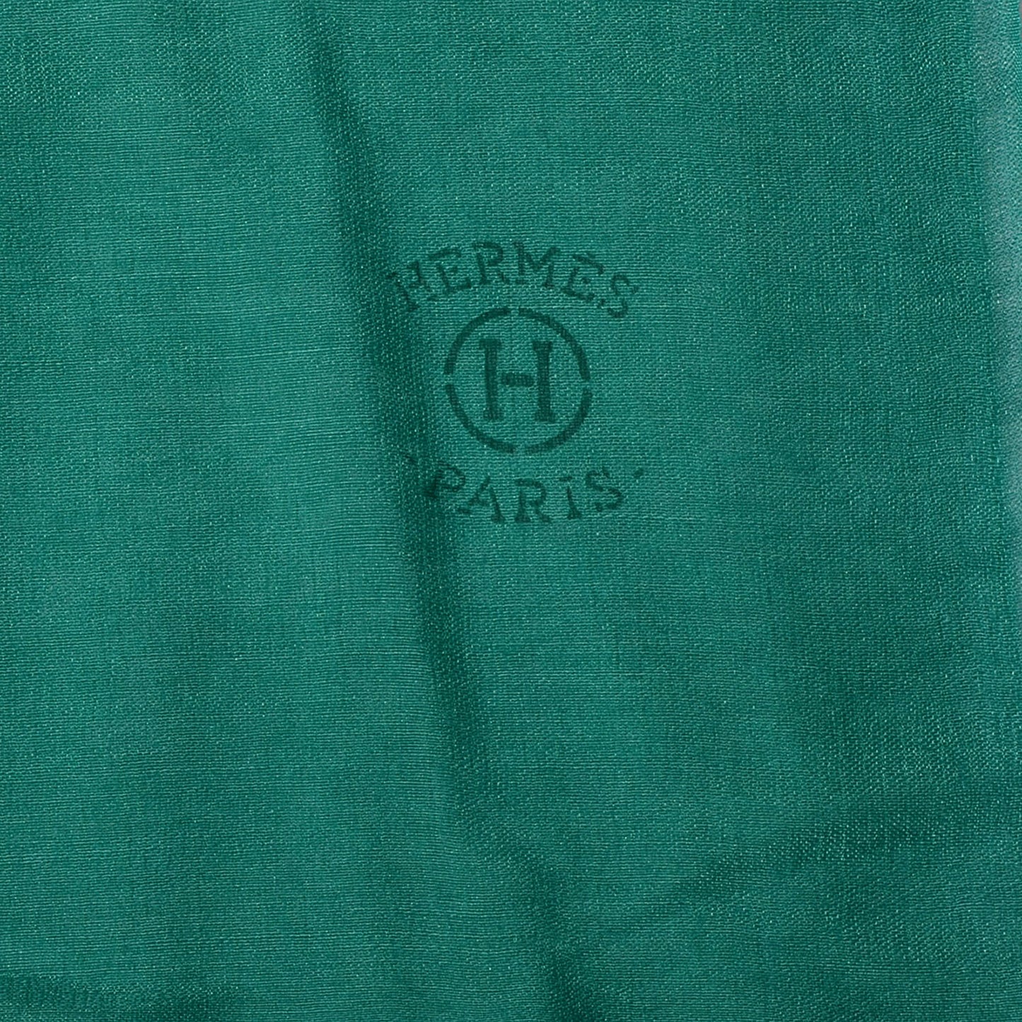 Cashmere Silk Plume Unie Stole Emerald Green