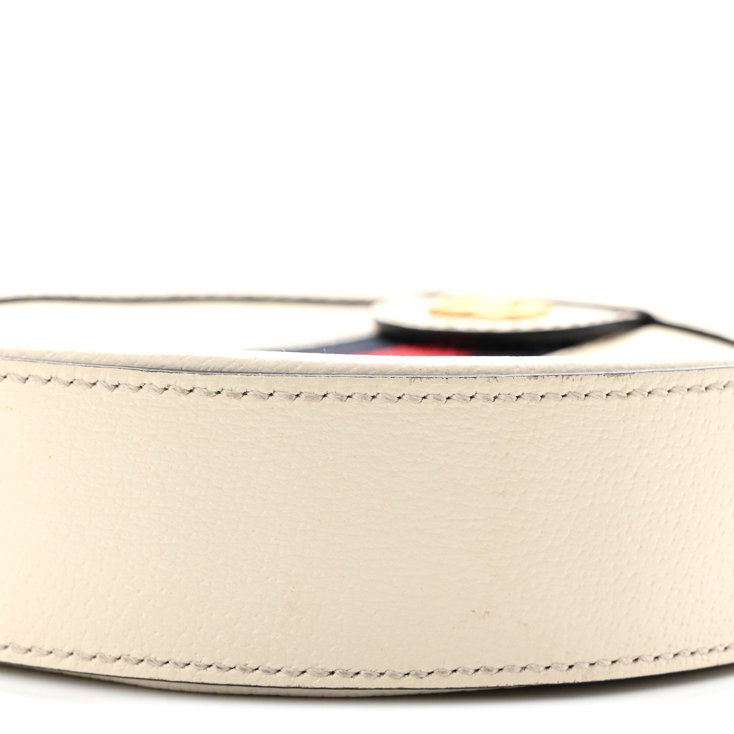 Gucci Textured Calfskin Web Mini Ophidia Round Shoulder Bag Mystic White 10 of 11