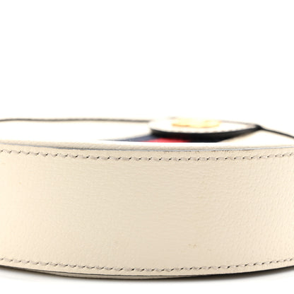 Gucci Textured Calfskin Web Mini Ophidia Round Shoulder Bag Mystic White 10 of 11