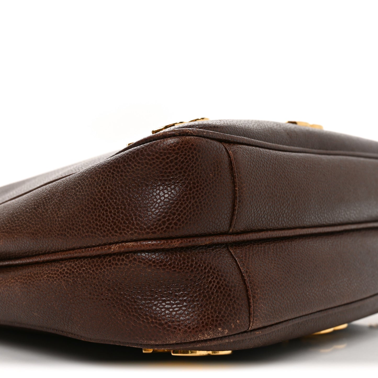 Caviar Triple CC Shoulder Bag  Dark Brown