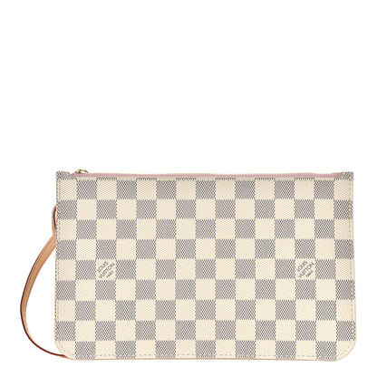 Louis Vuitton Damier Azur Neverfull MM GM Pochette Rose Ballerine 1 of 4