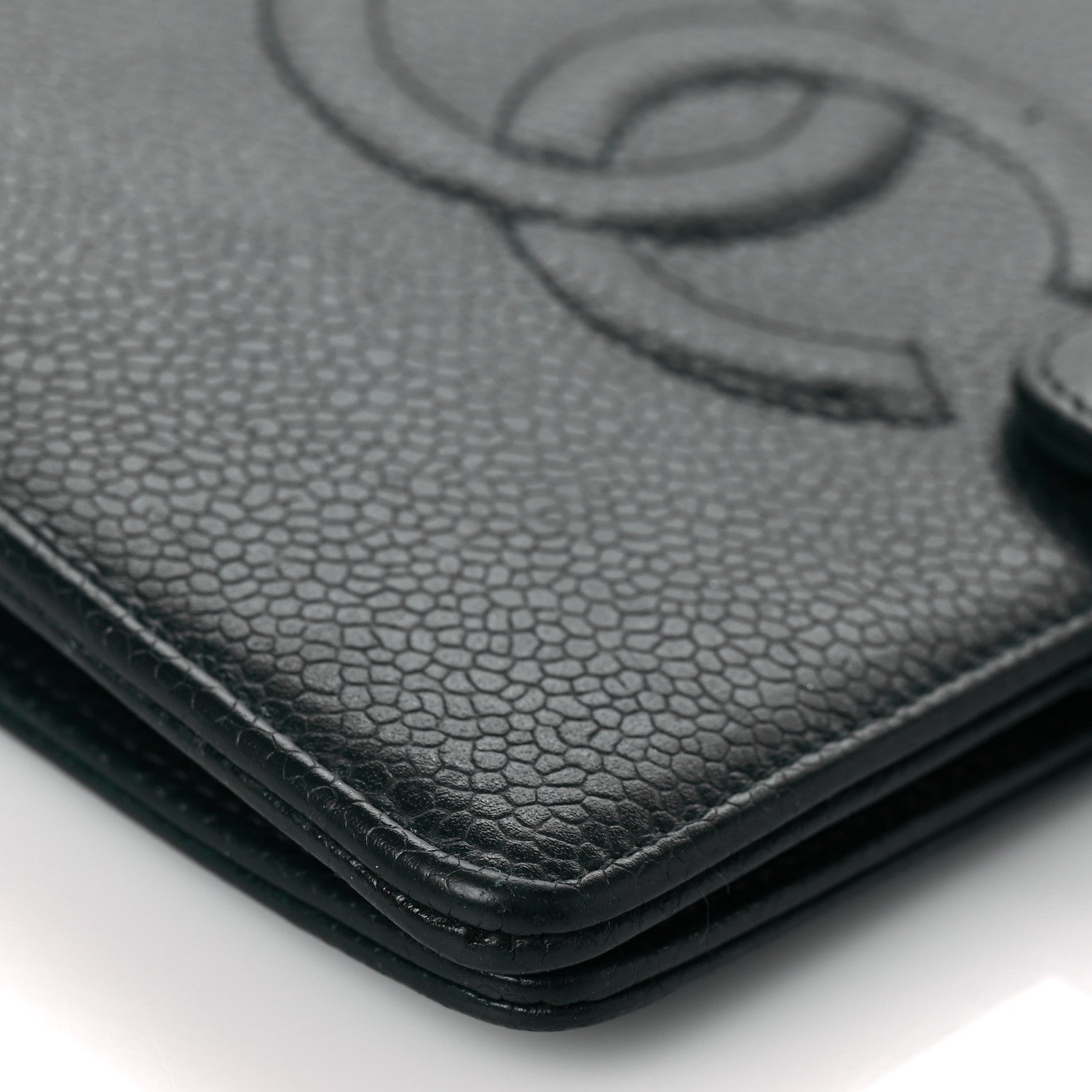 Chanel Caviar CC Small Ring Agenda Planner Dark Green 11 of 12