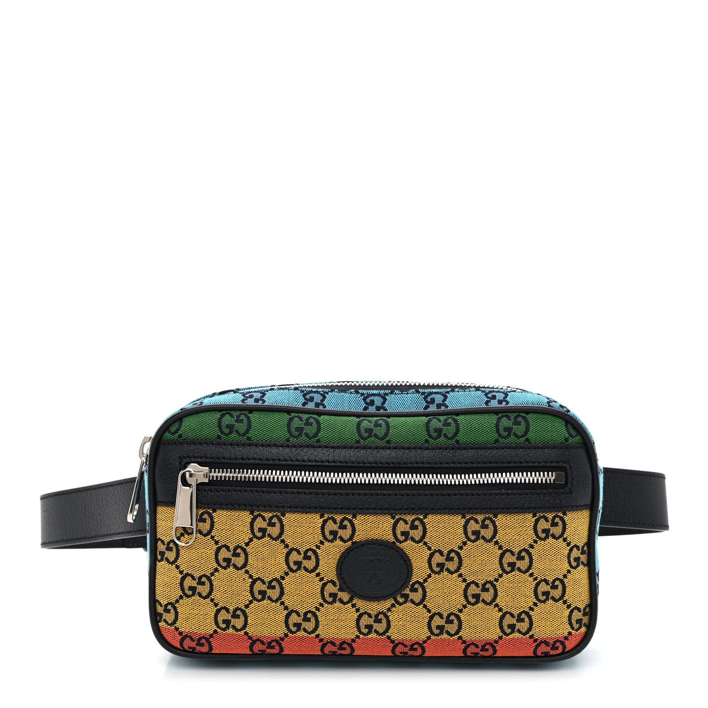 Monogram Multicolor Retro Interlocking G Belt Bag Blue Rainbow Light Blue