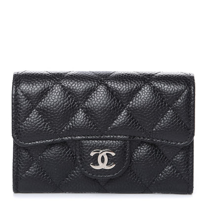 Chanel Caviar Quilted Flap Card Holder Black 1 of 9