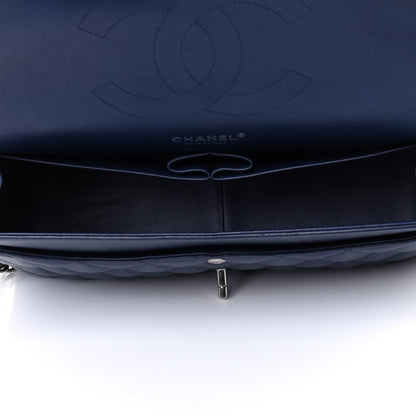 Chanel Lambskin Quilted Jumbo Double Flap Dark Blue 4 of 4