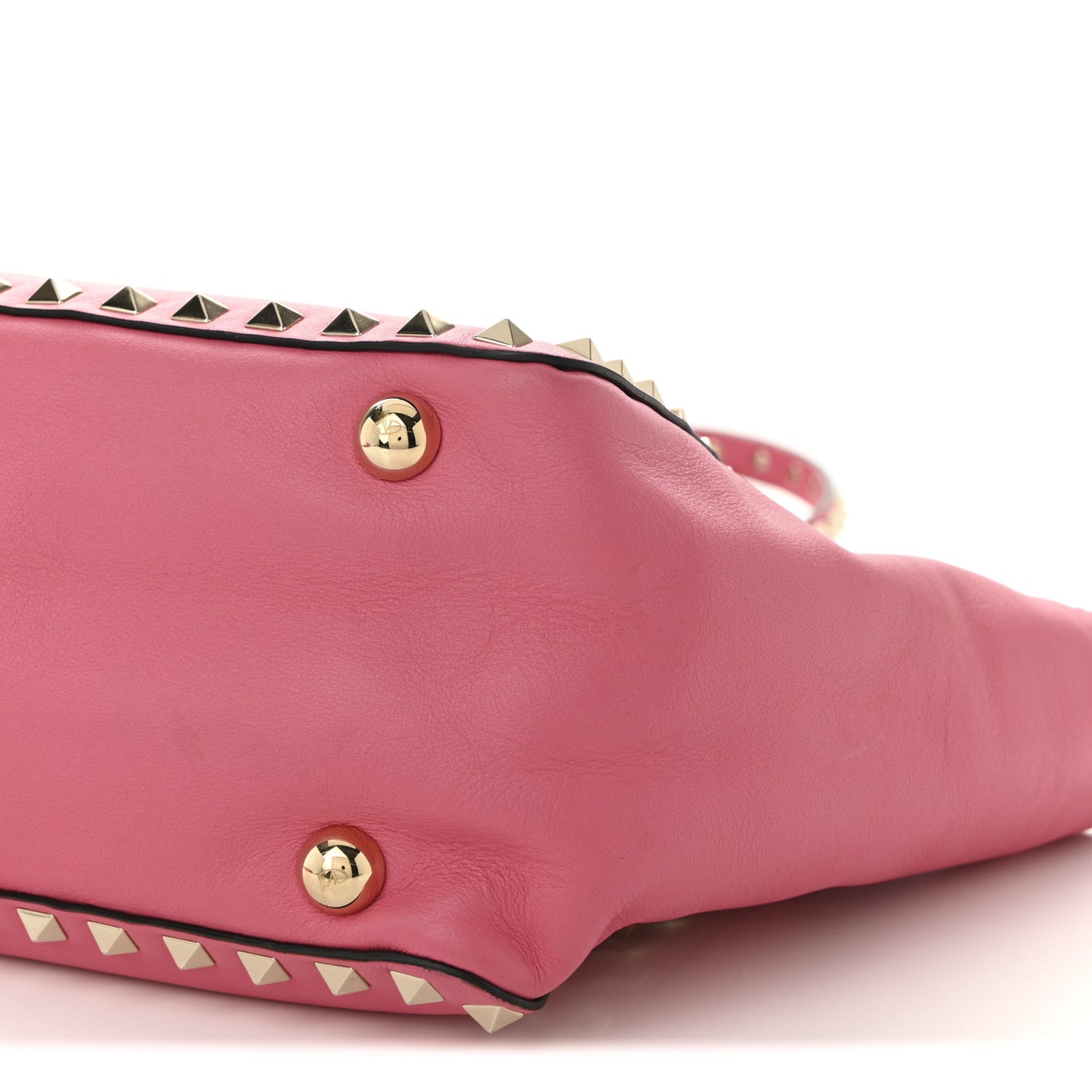 Vitello Small Rockstud Tote Fuxia Fluo