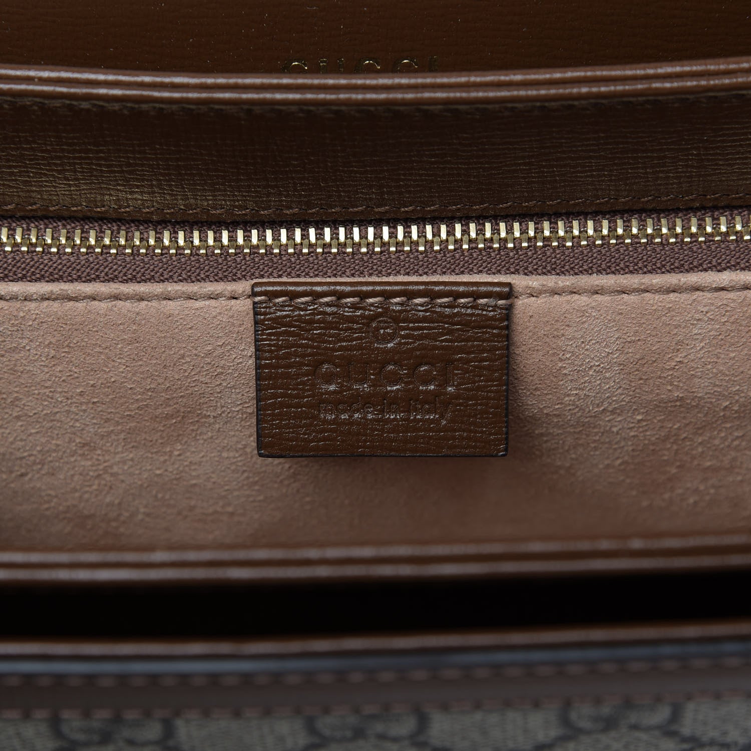 Gucci GG Supreme Monogram Horsebit 1955 Shoulder Bag Beige Brown Sugar 8 of 9