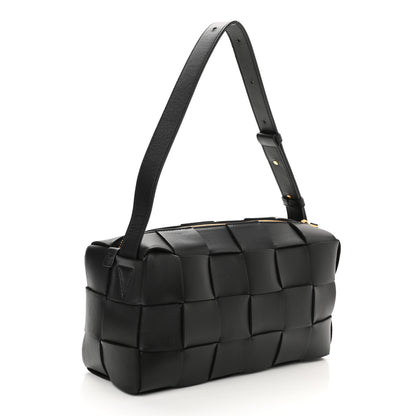 Bottega Veneta Lambskin Maxi Intrecciato Brick Cassette Bag Black 3 of 10