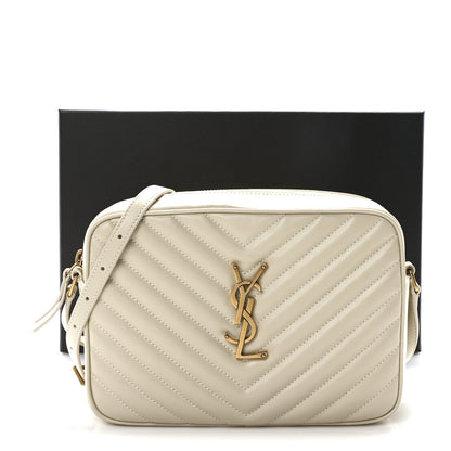 Saint Laurent Calfskin Matelasse Monogram Lou Camera Bag Crema Soft 11 of 11