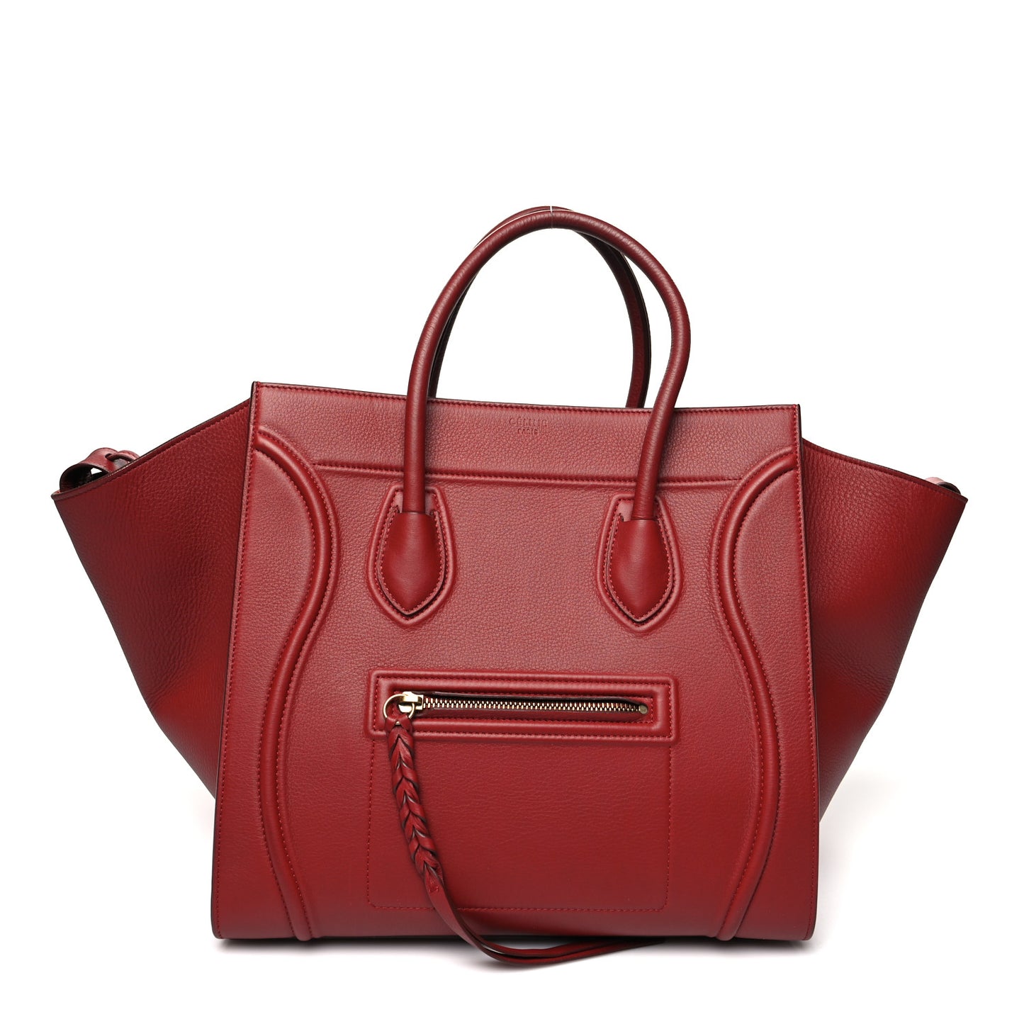 Baby Grained Calfskin Medium Phantom Luggage Carmin