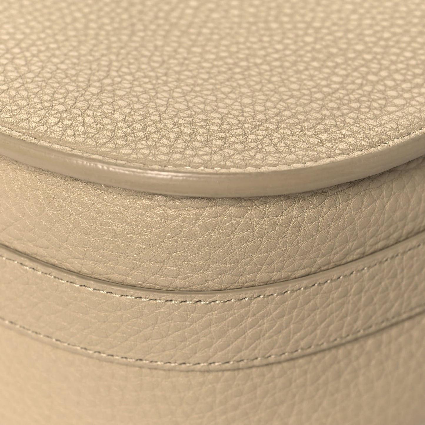 Grained Calfskin Large Bobby Flap Beige