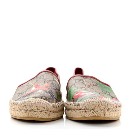 Gucci GG Supreme Monogram Tian Womens Espadrilles 38 Beige Multicolor Red 2 of 9