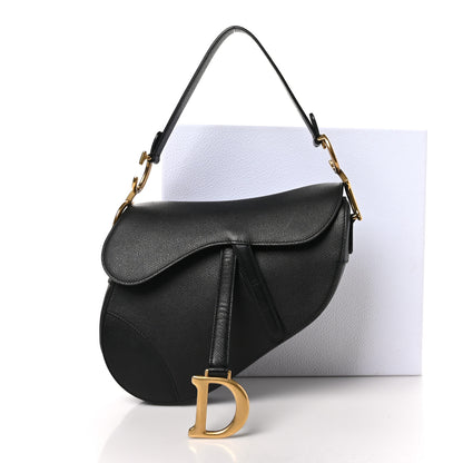 Christian Dior Grained Calfskin Saddle Bag Black 11 of 11