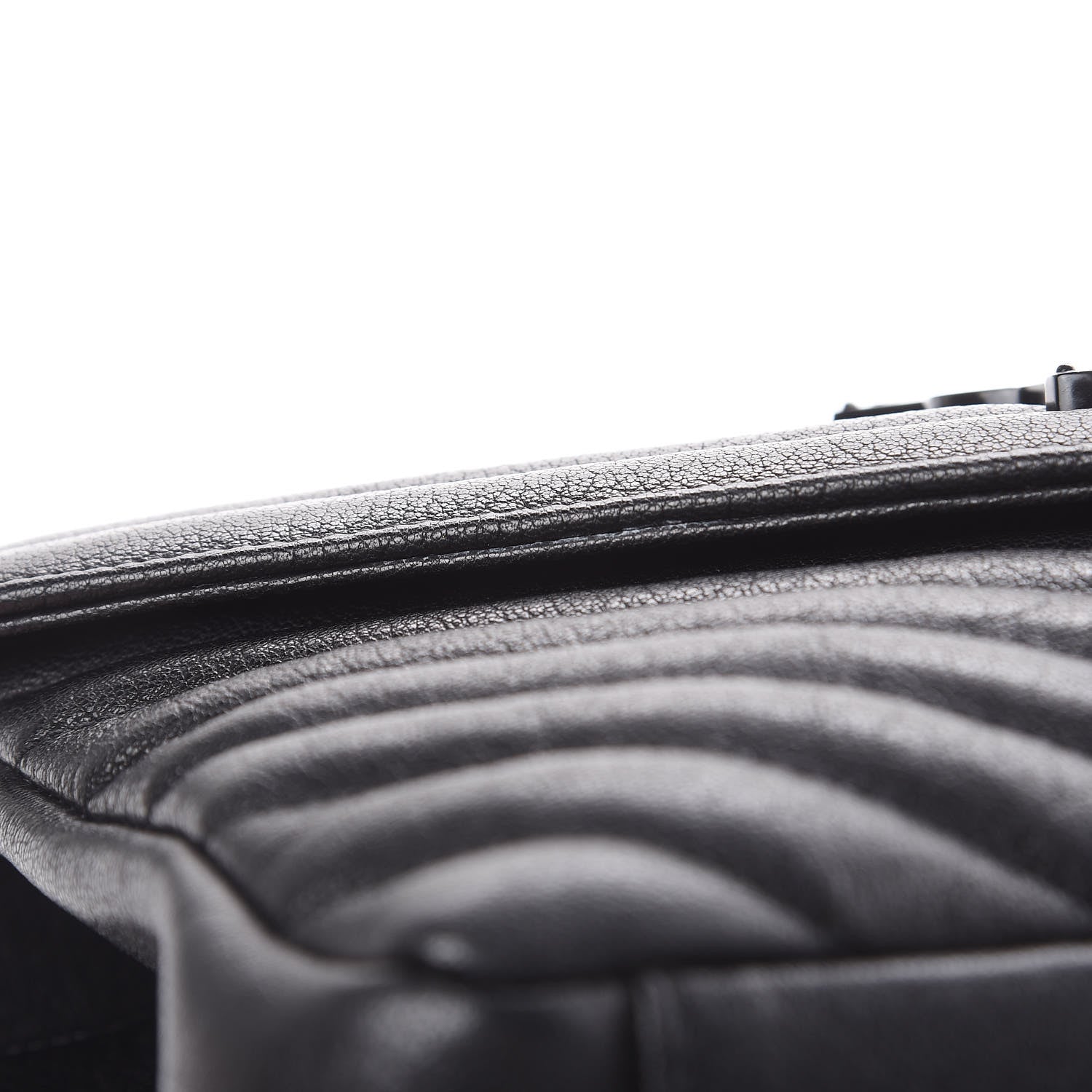 Saint Laurent Sheepskin Matelasse Chevron Monogram Monochrome Medium College Bag Black 14 of 14