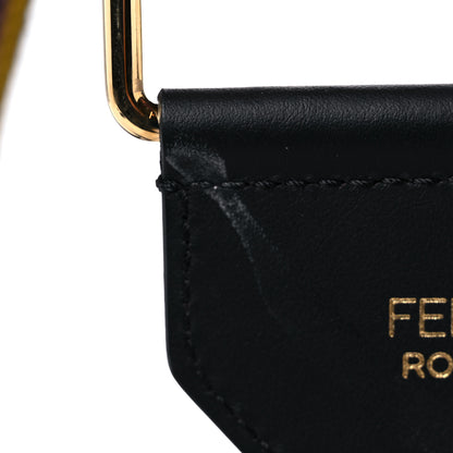 Fendi Cannete Ribbon Poly Vitello Century Logo Adjustable Strap You Lollipop Limon Black 5 of 5