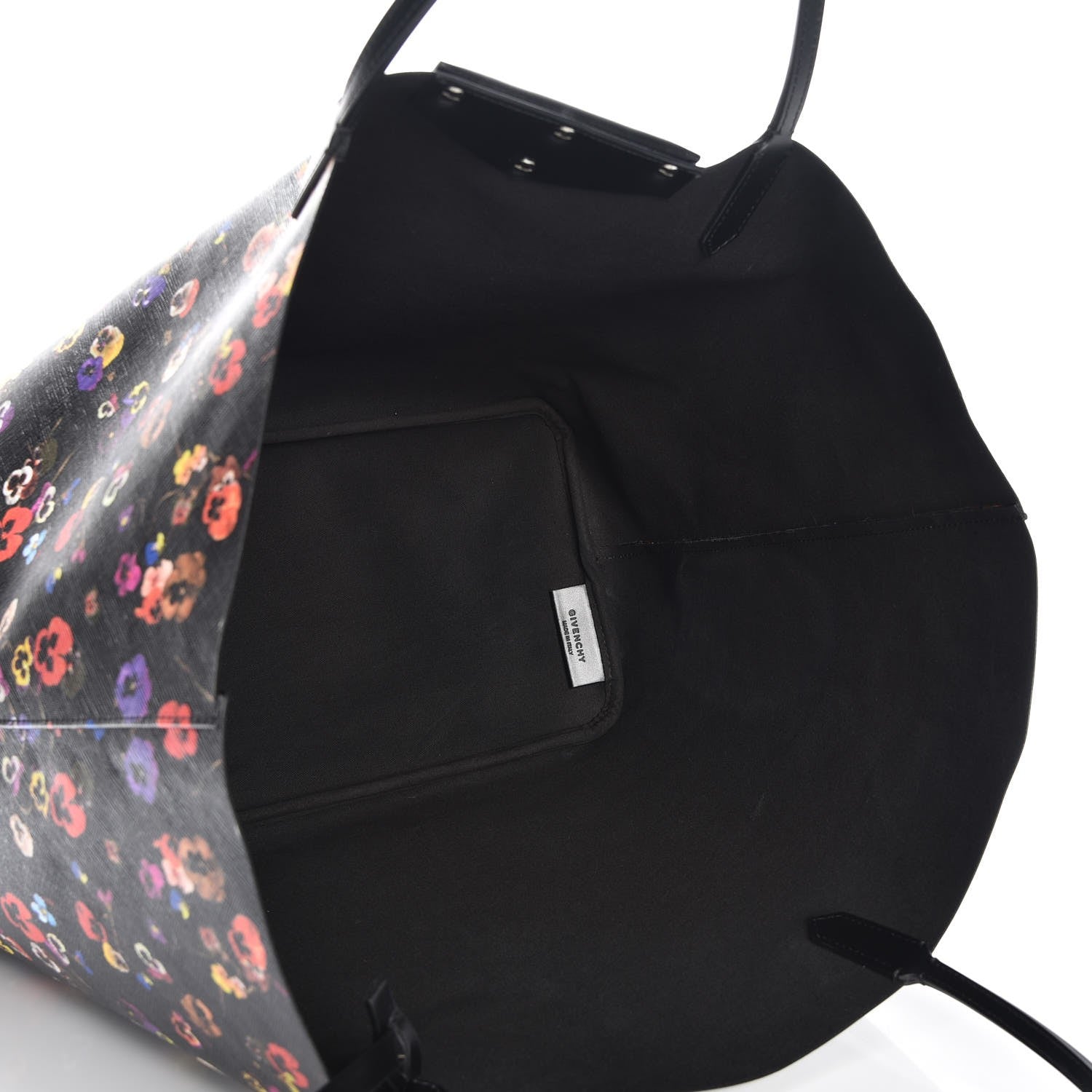 Givenchy Coated Canvas Pansy Print Large Antigona Tote Black 5 of 7