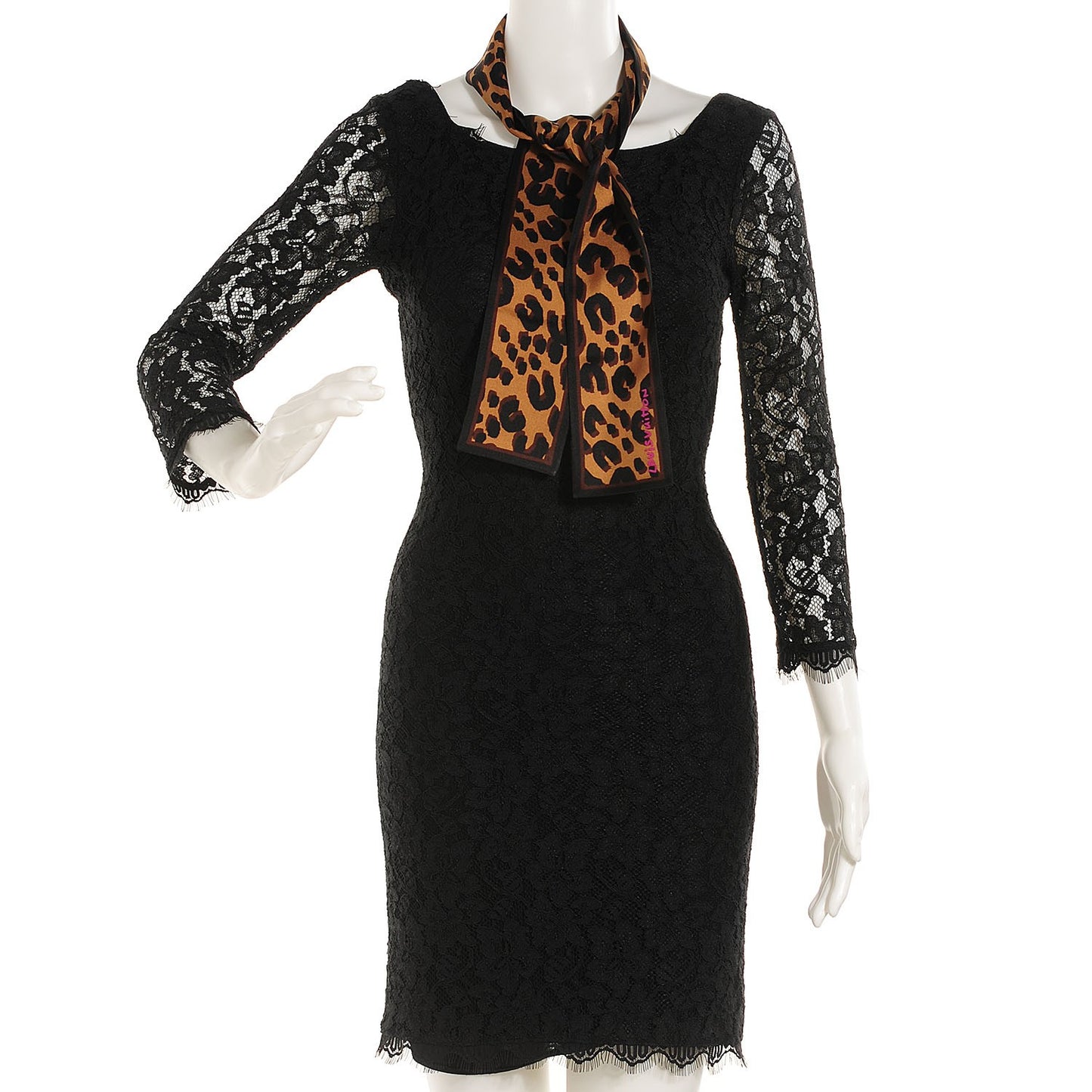 Silk Leopard Bandeau Scarf Marron