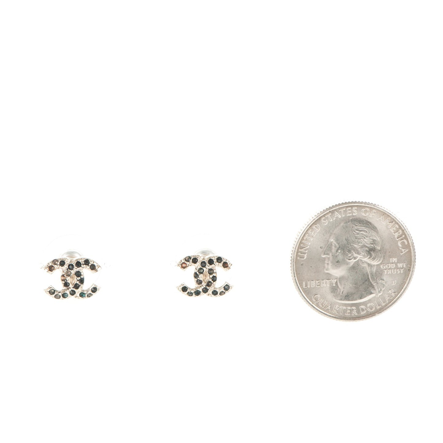 Crystal CC Earrings Gold