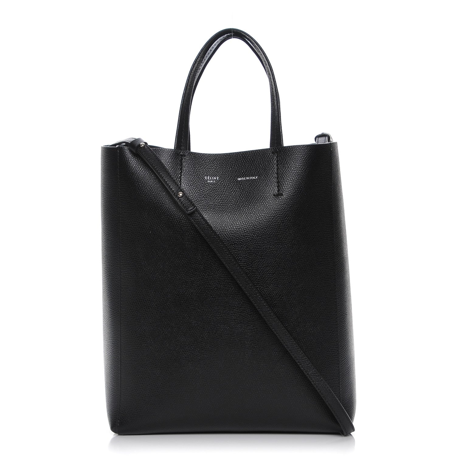 Celine Grained Calfskin Small Vertical Cabas Black 1 of 7