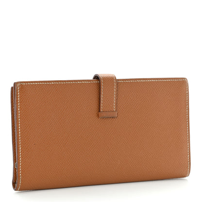 Hermes Epsom Bearn Gusset Wallet Gold 3 of 8